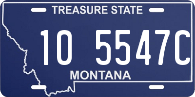 MT license plate 105547C