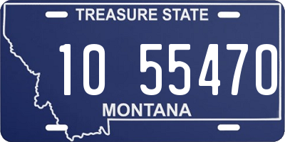 MT license plate 105547O