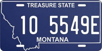 MT license plate 105549E