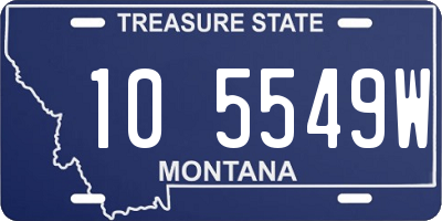 MT license plate 105549W