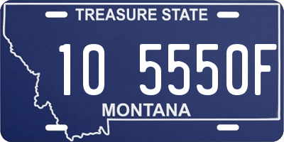 MT license plate 105550F