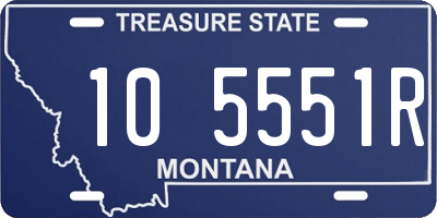 MT license plate 105551R