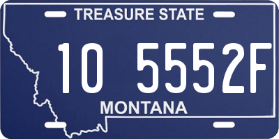 MT license plate 105552F