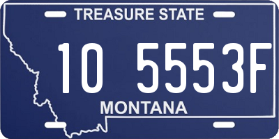 MT license plate 105553F