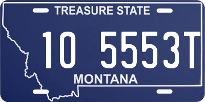 MT license plate 105553T