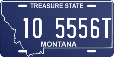 MT license plate 105556T