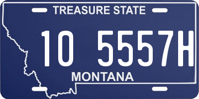 MT license plate 105557H