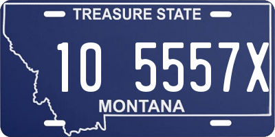 MT license plate 105557X