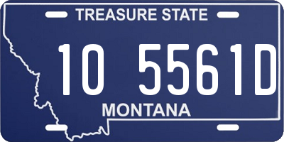 MT license plate 105561D