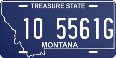 MT license plate 105561G