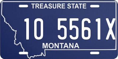 MT license plate 105561X