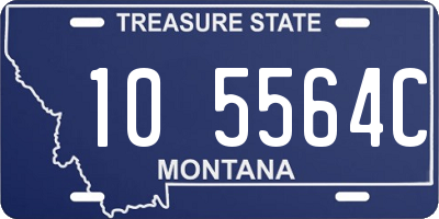 MT license plate 105564C