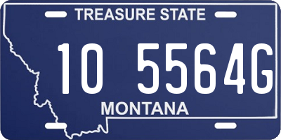 MT license plate 105564G