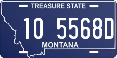 MT license plate 105568D