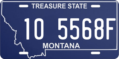 MT license plate 105568F