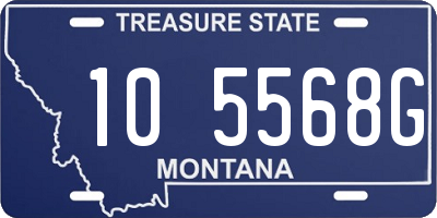 MT license plate 105568G