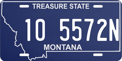 MT license plate 105572N