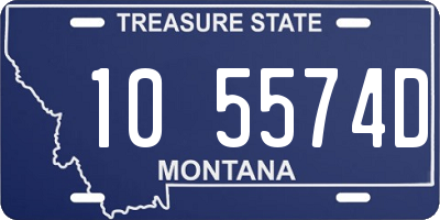 MT license plate 105574D