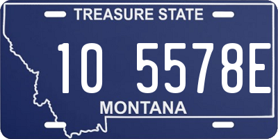 MT license plate 105578E