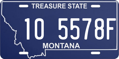 MT license plate 105578F