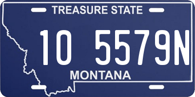 MT license plate 105579N