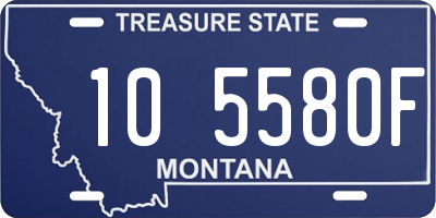 MT license plate 105580F