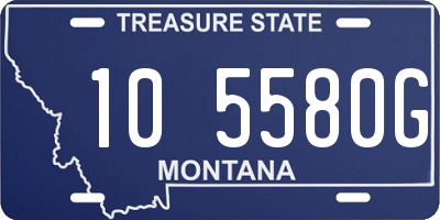 MT license plate 105580G