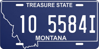 MT license plate 105584I