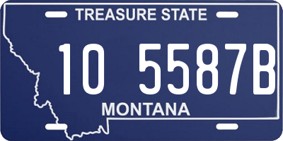 MT license plate 105587B