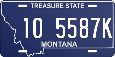 MT license plate 105587K