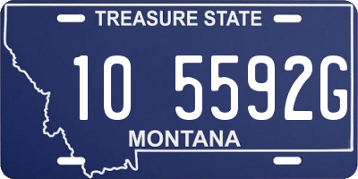 MT license plate 105592G