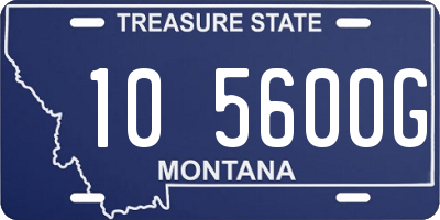 MT license plate 105600G