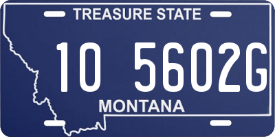 MT license plate 105602G