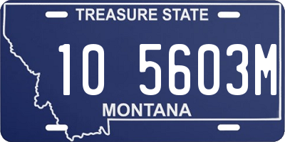 MT license plate 105603M