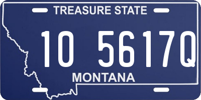 MT license plate 105617Q