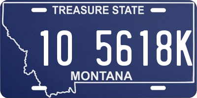 MT license plate 105618K