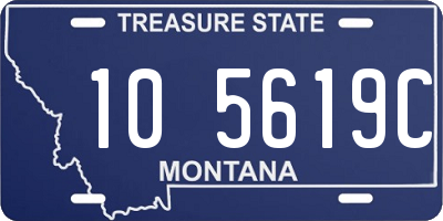 MT license plate 105619C