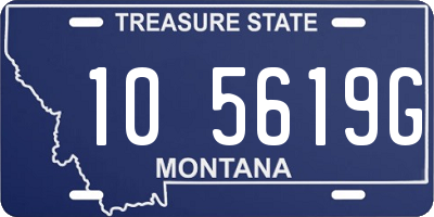 MT license plate 105619G