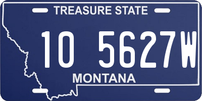 MT license plate 105627W