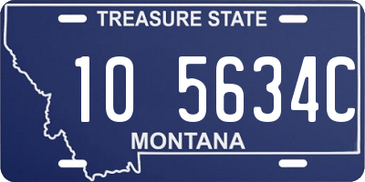 MT license plate 105634C