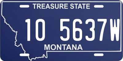 MT license plate 105637W