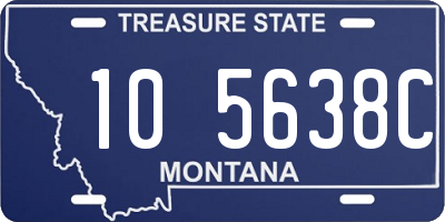 MT license plate 105638C