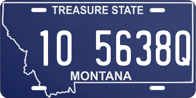 MT license plate 105638Q