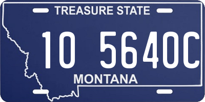 MT license plate 105640C