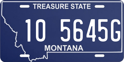 MT license plate 105645G