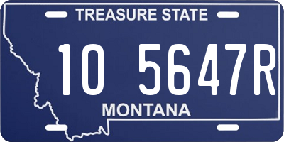 MT license plate 105647R