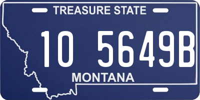 MT license plate 105649B