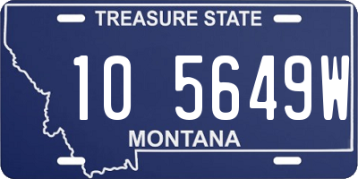 MT license plate 105649W