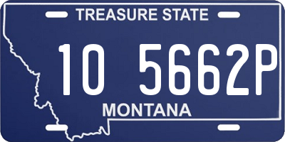 MT license plate 105662P