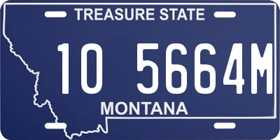 MT license plate 105664M
